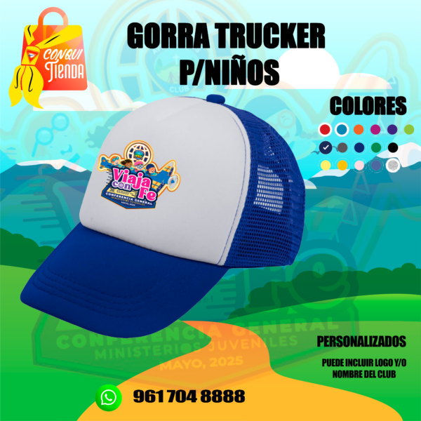 Gorra Infantil Trucker Esponja con malla